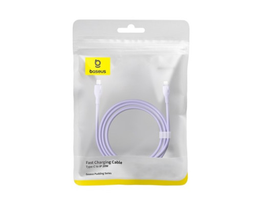 PD кабель Baseus Pudding Series Fast Charging Cable Type-C to iP 20W 2m Purple P10355701511-01 mag-693217263424756124