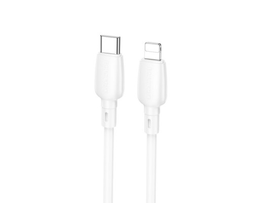 PD Кабель BOROFONE BX93 Super power charging data cable Type-C to Lightning 0.25m білий mag-69419911077711511