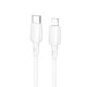 PD Кабель BOROFONE BX93 Super power charging data cable Type-C to Lightning 0.25m білий mag-69419911077711511