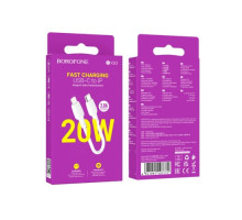 PD Кабель BOROFONE BX93 Super power charging data cable Type-C to Lightning 0.25m білий mag-69419911077711511