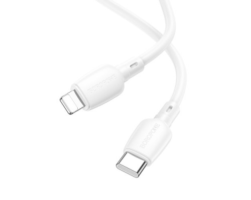 PD Кабель BOROFONE BX93 Super power charging data cable Type-C to Lightning 0.25m білий mag-69419911077711511