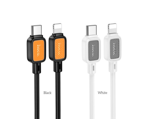 PD Кабель HOCO X108 Benefit PD silicone charging data cable iP 27W/1m White mag-6942007632188131849