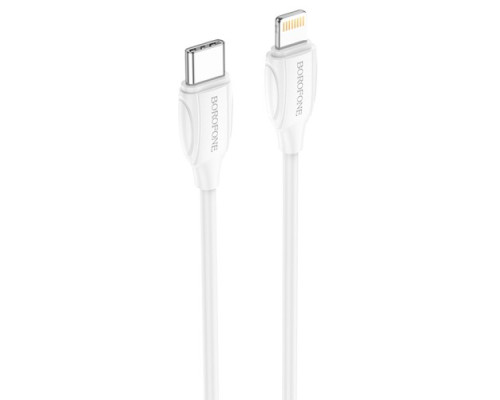 PD Кабель BOROFONE BX19 Benefit charging Type-C to Lightning 20W/3A/3m білий mag-697444338373713159