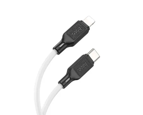 PD Кабель HOCO X90 Cool silicone charging data cable PD-to-Lightning 3A/PD20W/1m. White mag-6931474788399144002