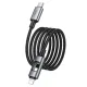 PD Кабель HOCO U144 27W charging data cable Type-C to iP 1.2m Black mag-6942007659543154156