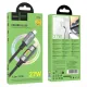 PD Кабель HOCO U144 27W charging data cable Type-C to iP 1.2m Black mag-6942007659543154156