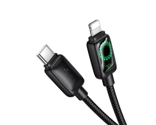 PD Кабель HOCO U146 Mundo PD charging data cable iP 30W/1.2m Black mag-6942007671361153047