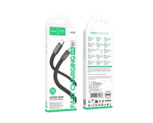 PD Кабель HOCO X125 Exceso PD charging data cable iP 30W/1m Black mag-6942007671668153112