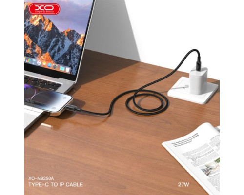 Кабель XO NB-Q250A PD 27W/1m Type-c to Lightning Fast Charging Чорний mag-6920680844623967
