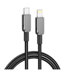 Кабель XO NB-Q250A PD 27W/1m Type-c to Lightning Fast Charging Чорний mag-6920680844623967