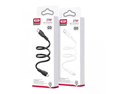 Кабель XO NB-Q231A PD 27W/1m Rock Series Type-c to Lightning Чорний mag-6920680833474144908