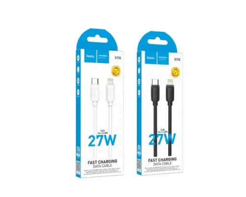 PD Кабель HOCO X115 Surpass PD27W fast charging data cable iP 1m Black mag-6942007651950144071