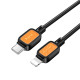 PD Кабель HOCO X108 Benefit PD silicone charging data cable iP 27W/1m Black mag-6942007632171137376