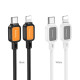 PD Кабель HOCO X108 Benefit PD silicone charging data cable iP 27W/1m Black mag-6942007632171137376