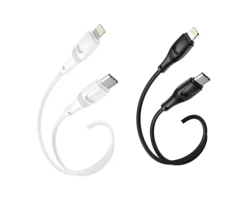 Кабель XO NB-Q239A PD 27W/1m Zeus Series Type-c to Lightning Білий mag-6920680838868144909