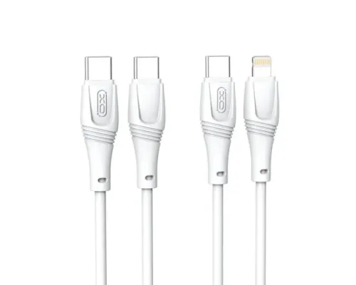 Кабель XO NB-Q239A PD 27W/1m Zeus Series Type-c to Lightning Білий mag-6920680838868144909