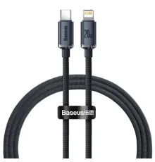 PD кабель Baseus Crystal Shine Series Fast Charging Type-C to iP 20W 1.2m Black CAJY000201 mag-6932172602741144949
