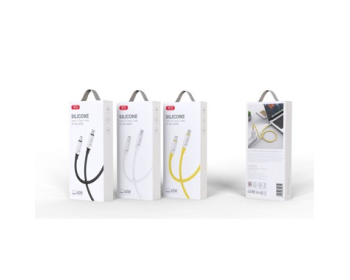 Кабель XO NB-Q252B PD 60W/1m Type-C to Type-C Fast Charging Чорний mag-6920680844807958