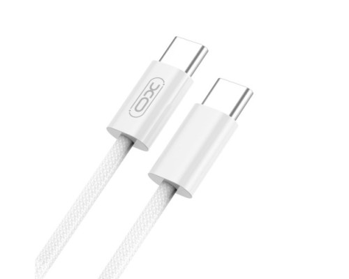 Кабель XO NB-Q259 Woven data cable Type-c to Type-c 60W/1m Білий mag-69206808518051056