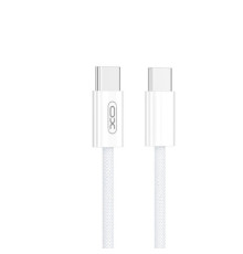 Кабель XO NB-Q259 Woven data cable Type-c to Type-c 60W/1m Білий mag-69206808518051056