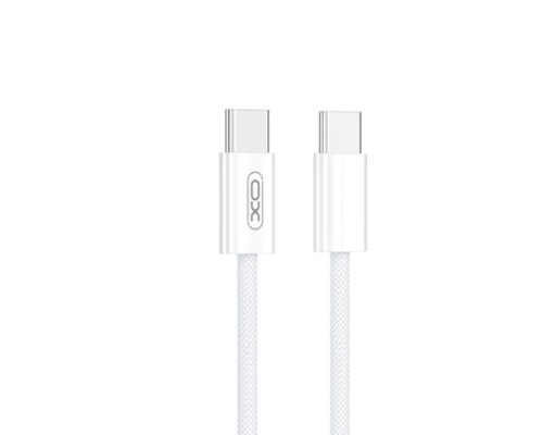 Кабель XO NB-Q259 Woven data cable Type-c to Type-c 60W/1m Білий mag-69206808518051056
