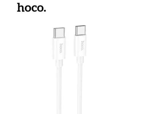 PD Кабель HOCO X87 Magic silicone charging data cable for Type-C to Type-C PD60W/3A/1m. White mag-6931474783264146709