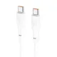 PD Кабель HOCO X93 Force 240W fast charging data cable Type-C to Type-C 2m. White mag-6931474790743144005