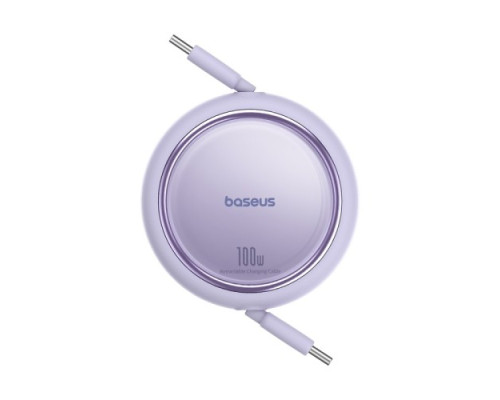 PD кабель Baseus Free2Draw Mini Retractable Charging Type-C to Type-C 100W 1m Purple P10364500511-00 mag-693217264754456137
