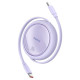 PD кабель Baseus Free2Draw Mini Retractable Charging Type-C to Type-C 100W 1m Purple P10364500511-00 mag-693217264754456137