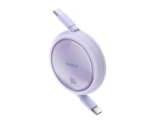 PD кабель Baseus Free2Draw Mini Retractable Charging Type-C to Type-C 100W 1m Purple P10364500511-00 mag-693217264754456137