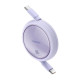 PD кабель Baseus Free2Draw Mini Retractable Charging Type-C to Type-C 100W 1m Purple P10364500511-00 mag-693217264754456137