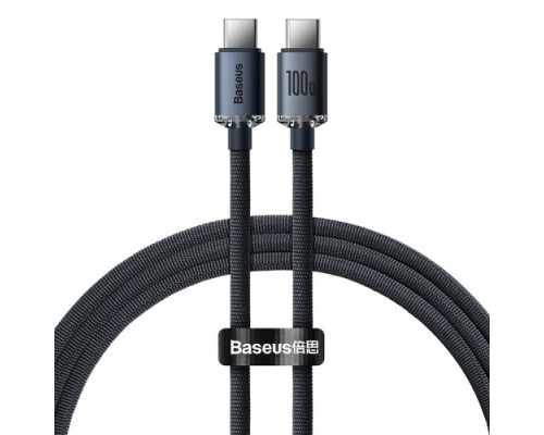 PD кабель Baseus Crystal Shine Series Fast Charging Type-C to Type-C 100W 1.2m Black CAJY000601 mag-693217260286456087