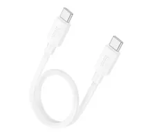 PD Кабель HOCO X96 Hyper 60W fast charging data cable Type-C to Type-C(L=0.25M) White mag-6942007609456146154