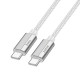 PD Кабель HOCO U134 Primero 240W charging data cable Type-C to Type-C 5A/1.8m Gray mag-6942007620086137289
