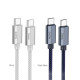PD Кабель HOCO U134 Primero 240W charging data cable Type-C to Type-C 5A/1.8m Gray mag-6942007620086137289