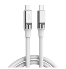 Кабель XO NB-Q252B PD 60W/1m Type-C to Type-C Fast Charging Білий mag-6920680844791959
