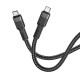 PD Кабель HOCO U110 PD Type-C to Type-C 60W charging data cable 1,2m. Black mag-6931474770622139097