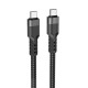 PD Кабель HOCO U110 PD Type-C to Type-C 60W charging data cable 1,2m. Black mag-6931474770622139097