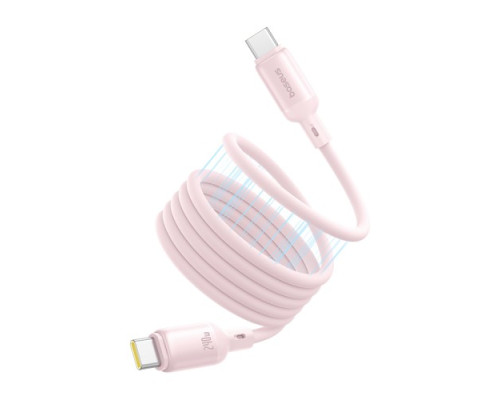 PD кабель Baseus PicoGo Magnetic Liquid Silicone Type-C to Type-C 240W 1m Pink P10376800411-00 mag-6932172677473135347