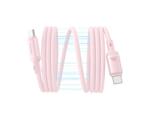 PD кабель Baseus PicoGo Magnetic Liquid Silicone Type-C to Type-C 240W 1m Pink P10376800411-00 mag-6932172677473135347