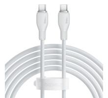 PD кабель Baseus Pudding Series Fast Charging Cable Type-C to Type-C 100W 2m White P10355702221-01 mag-693217263401854584