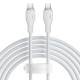 PD кабель Baseus Pudding Series Fast Charging Cable Type-C to Type-C 100W 2m White P10355702221-01 mag-693217263401854584