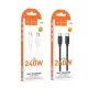 PD Кабель HOCO X115 Surpass 240W fast charging data cable C to C 1m. White mag-6942007652025153847