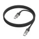 PD Кабель HOCO U129 Spirit 60W transparent charging data cable Type-C to Type-C 1,2m. Black mag-69420076124701759