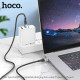 PD Кабель HOCO U129 Spirit 60W transparent charging data cable Type-C to Type-C 1,2m. Black mag-69420076124701759
