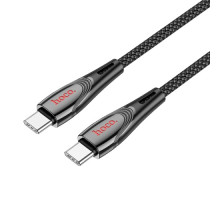PD Кабель HOCO U133 Monte 60W charging data cable Type-C to Type-C 1,2m. Black mag-6942007618311137223