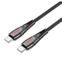 PD Кабель HOCO U133 Monte 60W charging data cable Type-C to Type-C 1,2m. Black mag-6942007618311137223