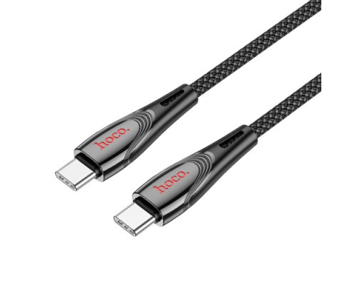 PD Кабель HOCO U133 Monte 60W charging data cable Type-C to Type-C 1,2m. Black mag-6942007618311137223