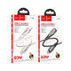 PD Кабель HOCO U133 Monte 60W charging data cable Type-C to Type-C 1,2m. Black mag-6942007618311137223