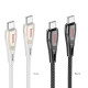 PD Кабель HOCO U133 Monte 60W charging data cable Type-C to Type-C 1,2m. Black mag-6942007618311137223
